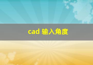 cad 输入角度